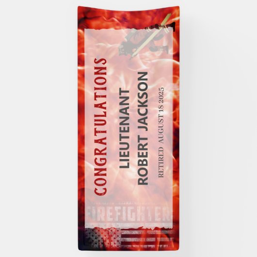 Brandweerbanner voor vlaggenvlammen spandoek (Verticaal)