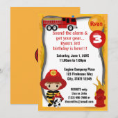 Brandweerbrandweerman Dalmatian Birthday FF01A Kaart (Voorkant / Achterkant)