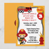 Brandweerbrandweerman Dalmatian Birthday FF01C Kaart (Voorkant / Achterkant)