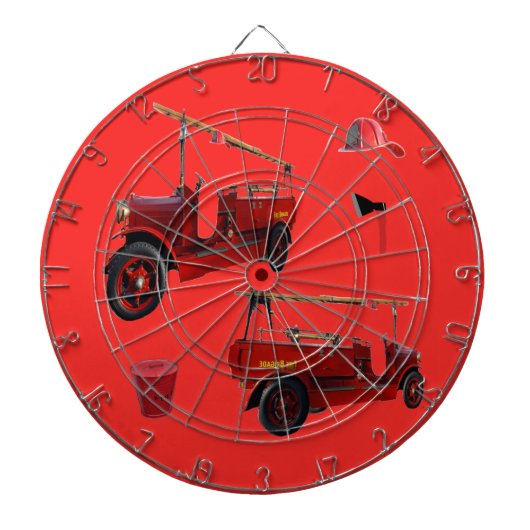 Brandweerbrigade, bijv. buisvormig ontwerp, rood dartbord (Voorkant)