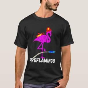 Brandweerbrigade Flamingo Fireman Exotic Bird T-shirt
