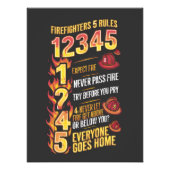 Brandweercode: Regels van dapperheid Foto Afdruk (Voorkant)