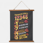 Brandweercode: Regels van dapperheid Hangend Wandkleed (Voorkant)