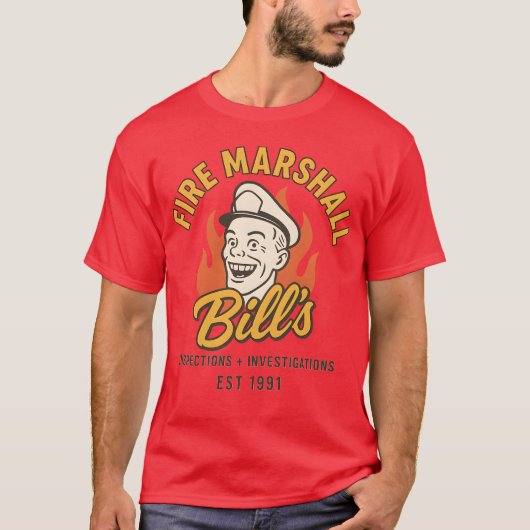 Brandweercommandant Bill T-shirt (Voorkant)