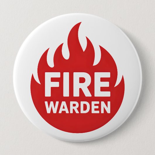 Brandweercommandant Ronde Button 4,0 Cm (Voorkant)