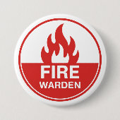 Brandweercommandant Ronde Button 7,6 Cm (Voorkant)