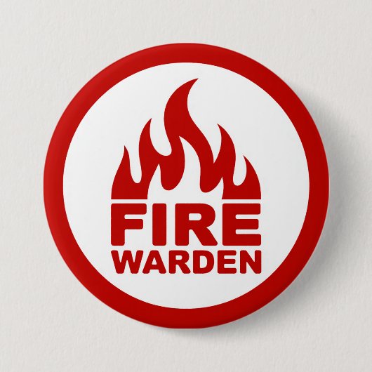 Brandweercommandant Ronde Button 7,6 Cm (Voorkant)