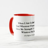 Brandweerders Mok gebeden (Voorkant links)