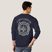 Brandweerdienst Badge Fireman Custom T-shirt (Achterkant volledig)