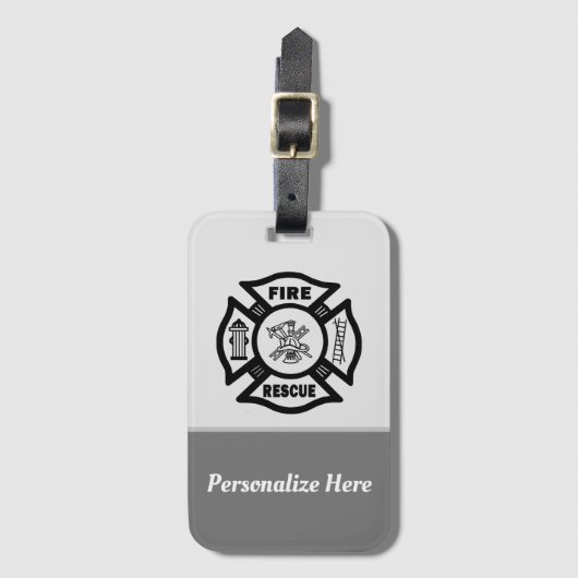 Brandweerdienst   bagagelabel (Voorkant (verticaal))
