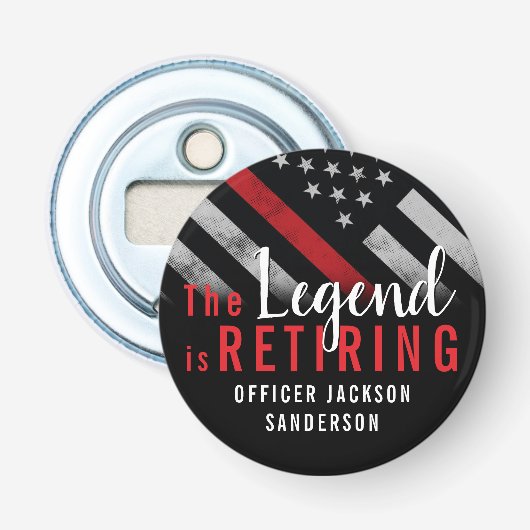 Brandweerdienst Brandweerdienst Button Flesopener (Voorkant)