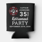 Brandweerdienst Pensionering Maltese kruis geperso Blikjeskoeler (Voorkant)