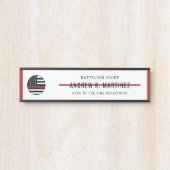 Brandweerdienst Thin Red Line Fire Rescue Deurbordje (Voorkant)