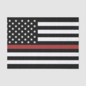 Brandweerdienst Thin Red Line Fire Rescue Tissuepapier (Voorkant)