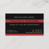 Brandweerdienst Thin Red Line Fire Rescue Visitekaartje (Voorkant)