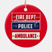 Brandweerdienst Thunder_Cove Keramisch Ornament (Achterkant)