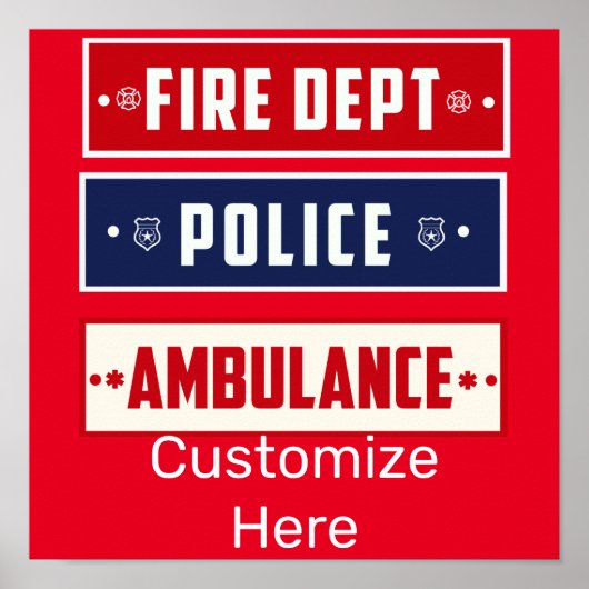 Brandweerdienst Thunder_Cove Poster (Voorkant)