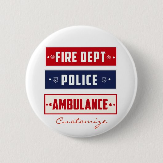 Brandweerdienst Thunder_Cove Ronde Button 5,7 Cm (Voorkant)