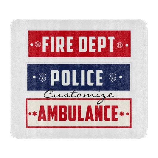 Brandweerdienst Thunder_Cove Snijplank (Voorkant)