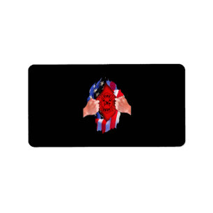 Brandweerdienst Vlag brandweerman Thin Red Line Etiket