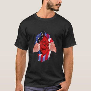 Brandweerdienst Vlag brandweerman Thin Red Line T-shirt