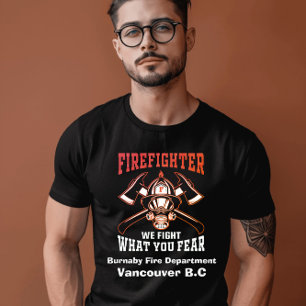 Brandweerembleem met bijlen en helm t-shirt