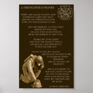Brandweergebed Poster
