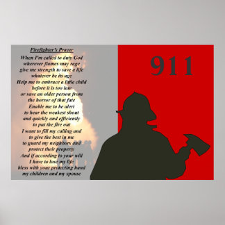 Brandweergebed Poster