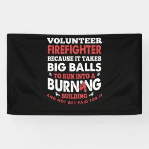 Brandweergeschenk Vrijwillige brandweerman Spandoek