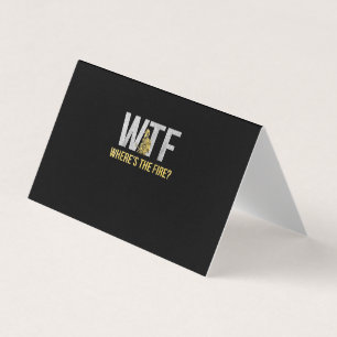 Brandweergeschenk WTF Waar is Brandweerman Visitekaartjes