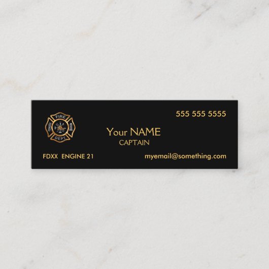 Brandweergoud Mini Visitekaartje (Voorkant)