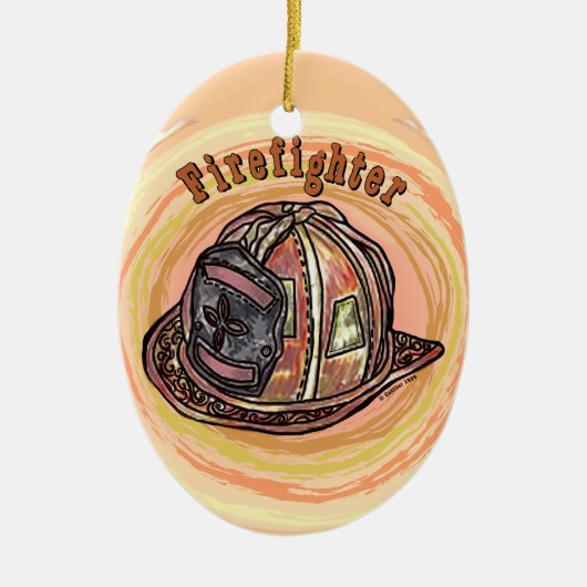 Brandweerhelm ornament (Voorkant)