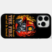Brandweerhelm tussen vlammen Case-Mate iPhone case (Achterkant (horizontaal))
