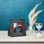 Brandweerherdenkingstele Gesneuveld In Liefdevolle Fotoplaat (Insitu)