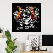 Brandweerhuiden: De chef. Poster (Thuiskantoor)