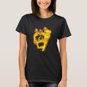 Brandweerkap Pet Flames Koken Kook Chef T-shirt
