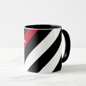 Brandweerkap Thin Red Line Flag Monogram Naam Mok (Voorkant rechts)