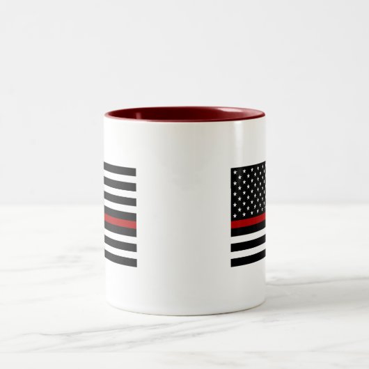 Brandweerkap Thin Red Line Two Tone Coffee Mok (Center)