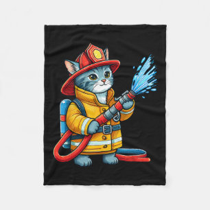 Brandweerkat Brandweerman Dierenvriend Kat Fleece Deken