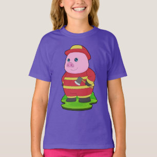 Brandweerkazerne Varkensvuur Axe Brandweer T-shirt