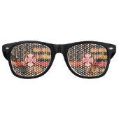 Brandweerkruis en brandweerlampen retro zonnebril (Voorkant)