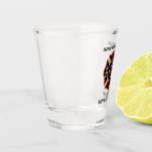 Brandweerlames Emblem Name and Department Shot Glas (Links)