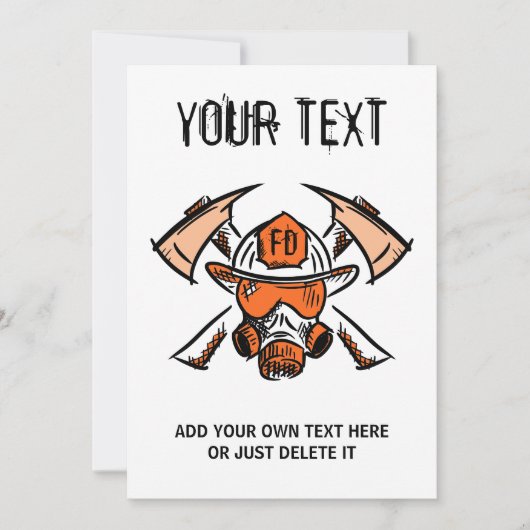 Brandweerlieden. Brandweer. Cadeauidee Kaart (Voorkant)