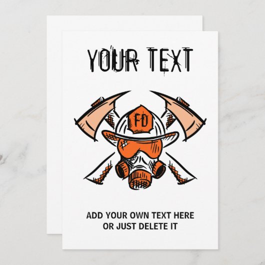 Brandweerlieden. Brandweer. Cadeauidee Kaart (Voorkant / Achterkant)