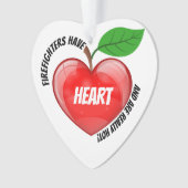 Brandweerlieden hebben hartversiering ornament (voorkant)
