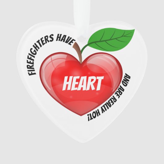 Brandweerlieden hebben hartversiering ornament (voorkant)
