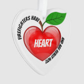 Brandweerlieden hebben hartversiering ornament (voorkant)