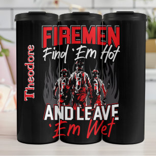 Brandweerlieden Heet Nat Motto Thermosbeker