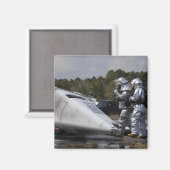 Brandweerlieden reageren op de scène magneet (Voorkant / Achterkant)