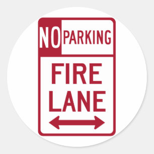 Brandweerluis geen parkeerteken ronde sticker